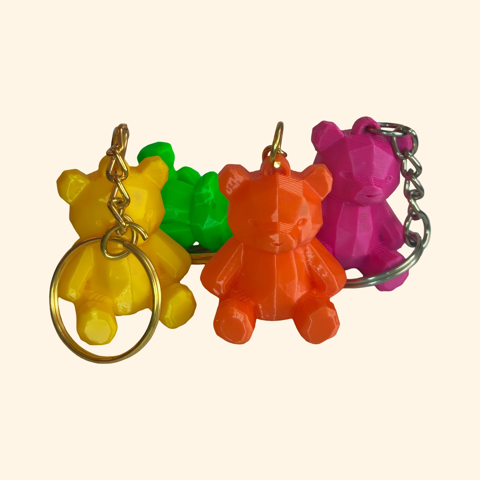 Low Poly Teddy Bear Keychain - Image 2